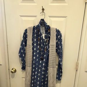 Knitted vest by Pink Martini & tunic by Mahogany